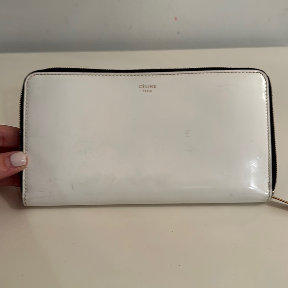 Celine Patent Leather Zip Wallet